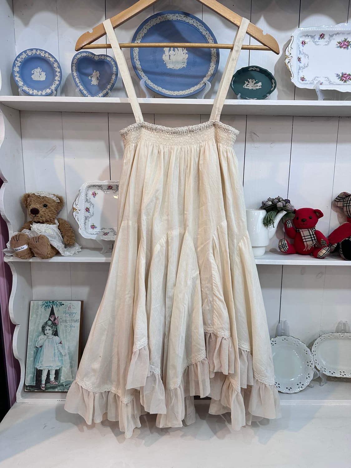 아이보리 캉캉 원피스 프릴 장식 상품이미지3