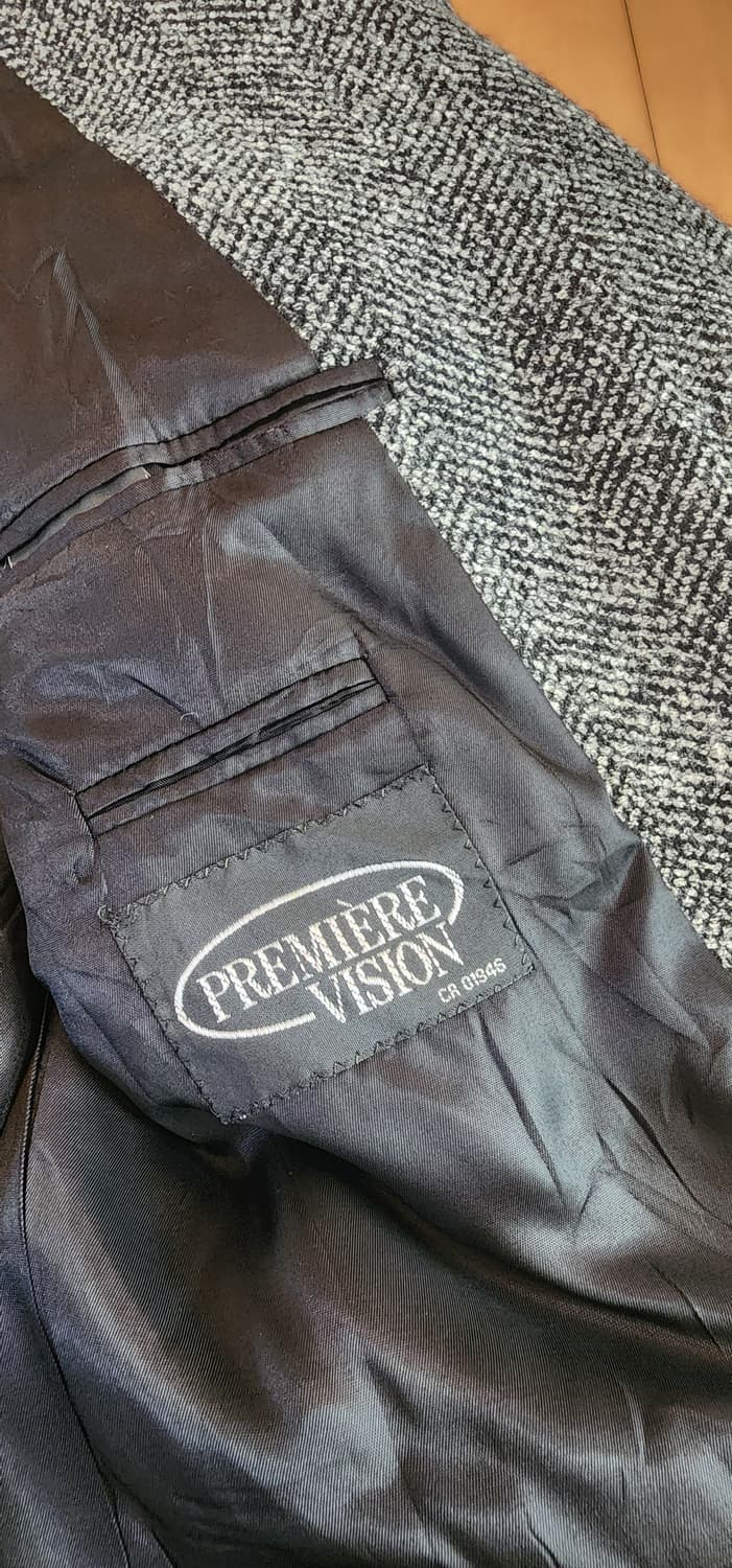 그레이 헤링본 3버튼 트위드자켓 XL 상품이미지8