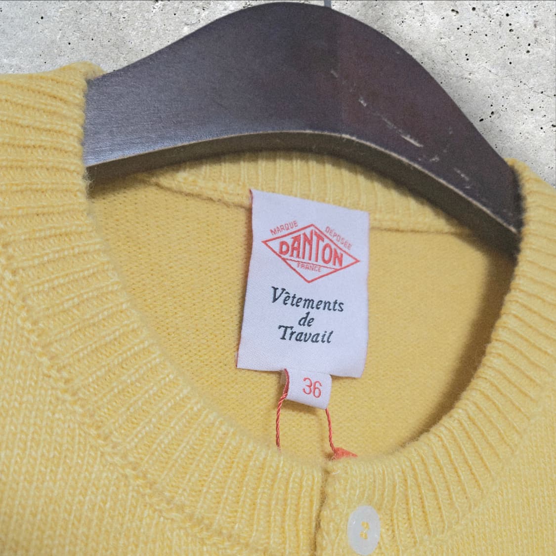 단톤 크루넥 니트 가디건 개나리 (95/M) 상품이미지3