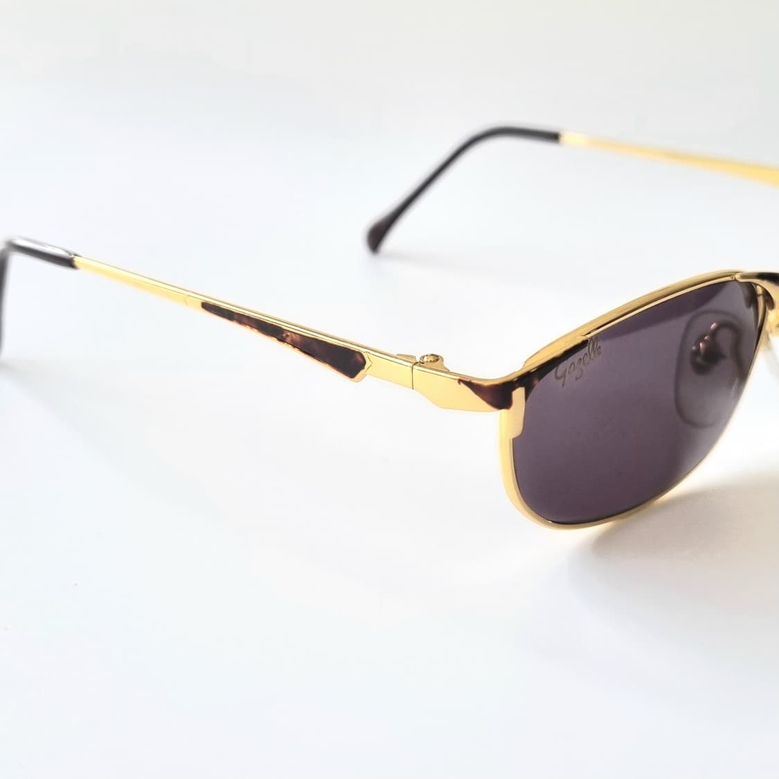 데드스탁 Gazelle 골드 & 레오파드 믹스 슬림 선글라스 1383 상품이미지7