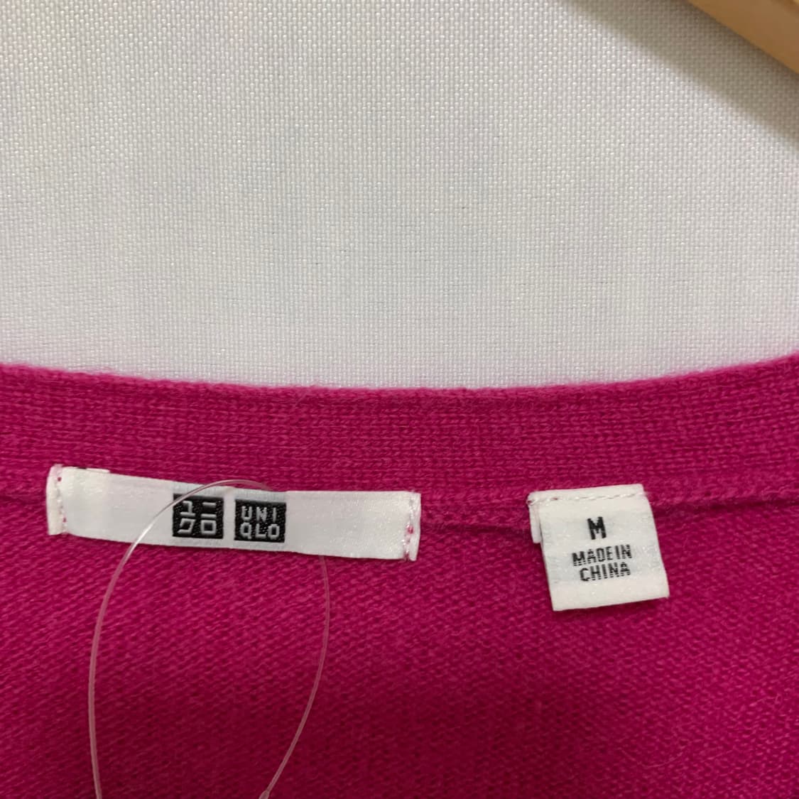 유니클로 빈티지 캐시미어 100 니트 스웨터 브이넥 핑크 M 상품이미지4