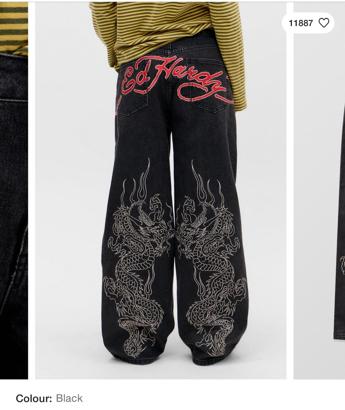Ed Hardy 용 자수 데님팬츠 상품이미지1