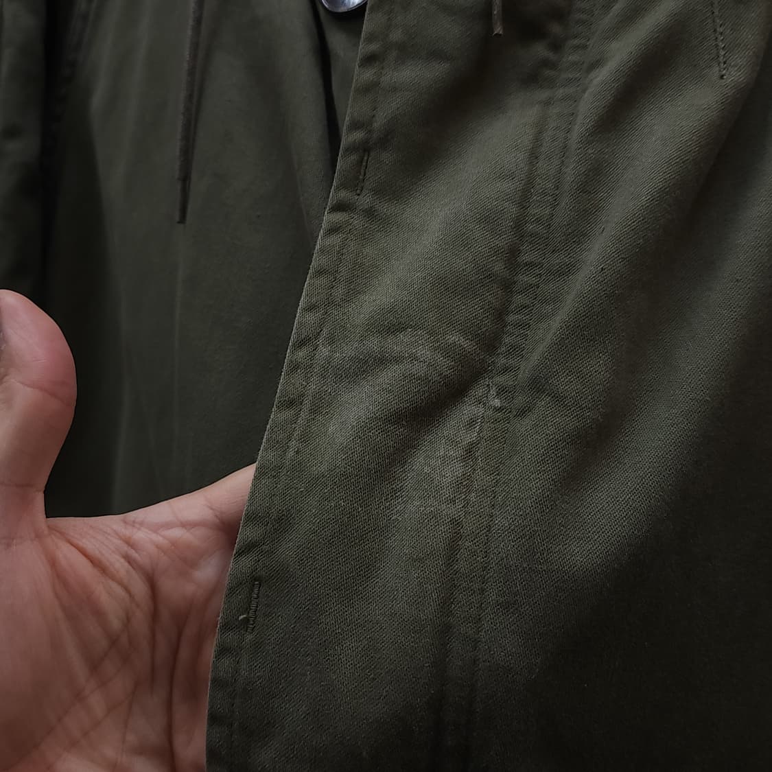 빈티지 프랑스군 m64 밀리터리 모즈파카 올리브 그린 페이딩 92c 상품이미지9