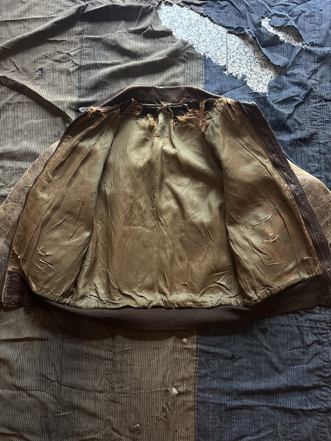40s Vintage Horse Hide A2 Leahter jacket 상품이미지10