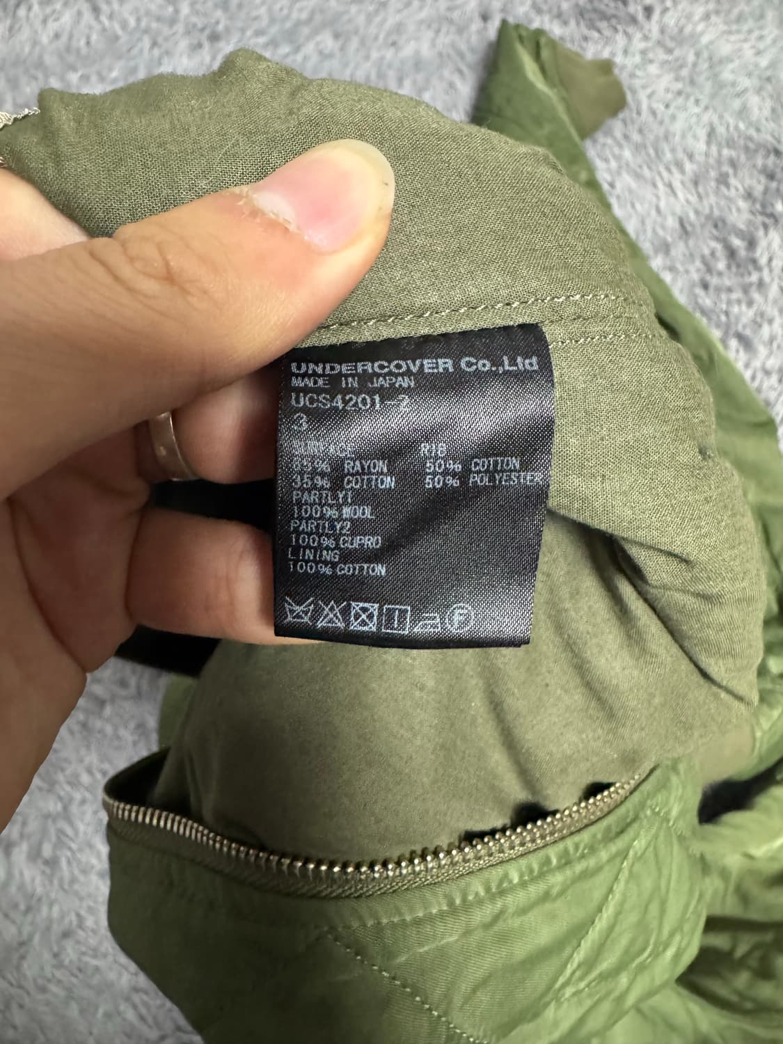 언더커버 봄버 카키 상품이미지7