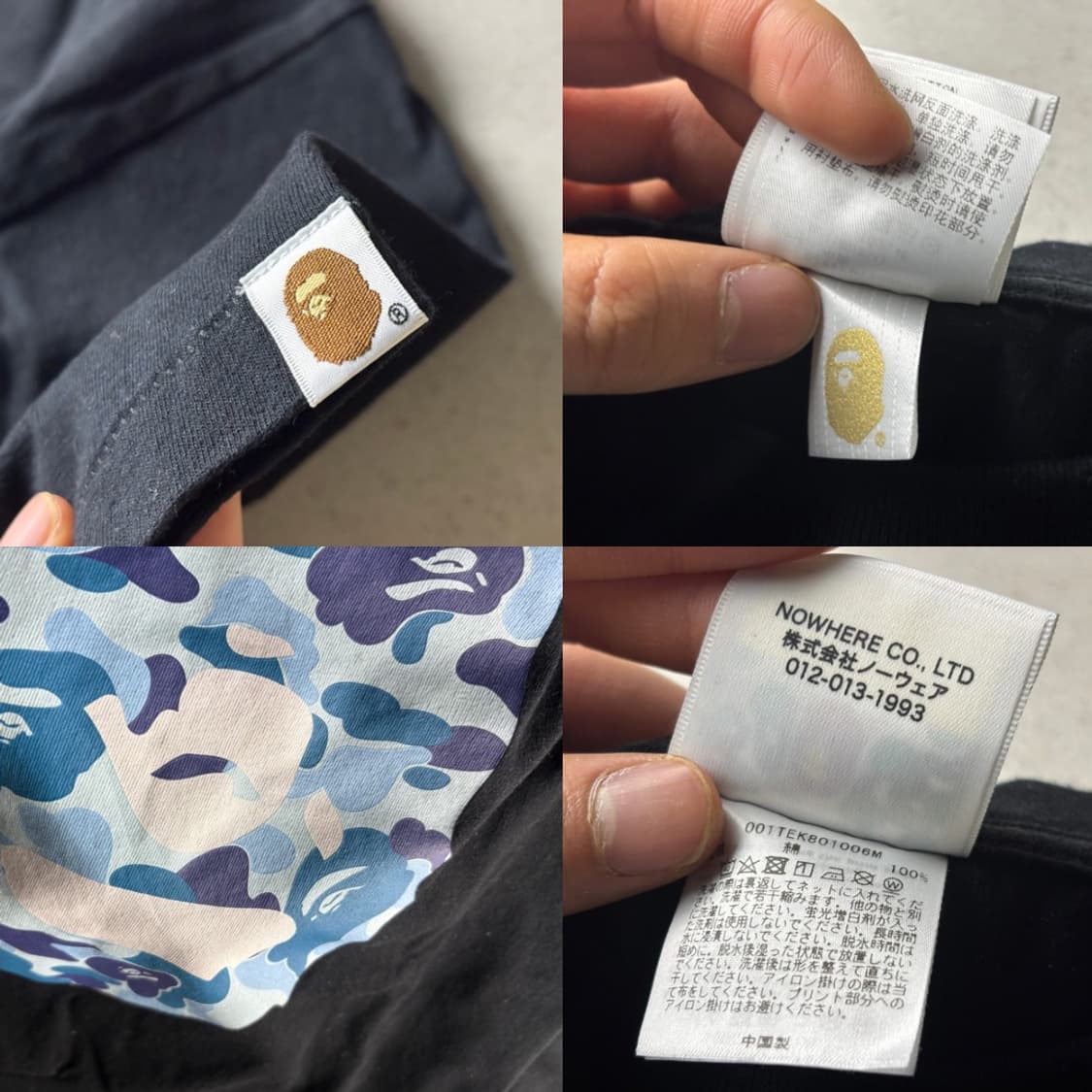 베이프 카모 반팔티 상품이미지3