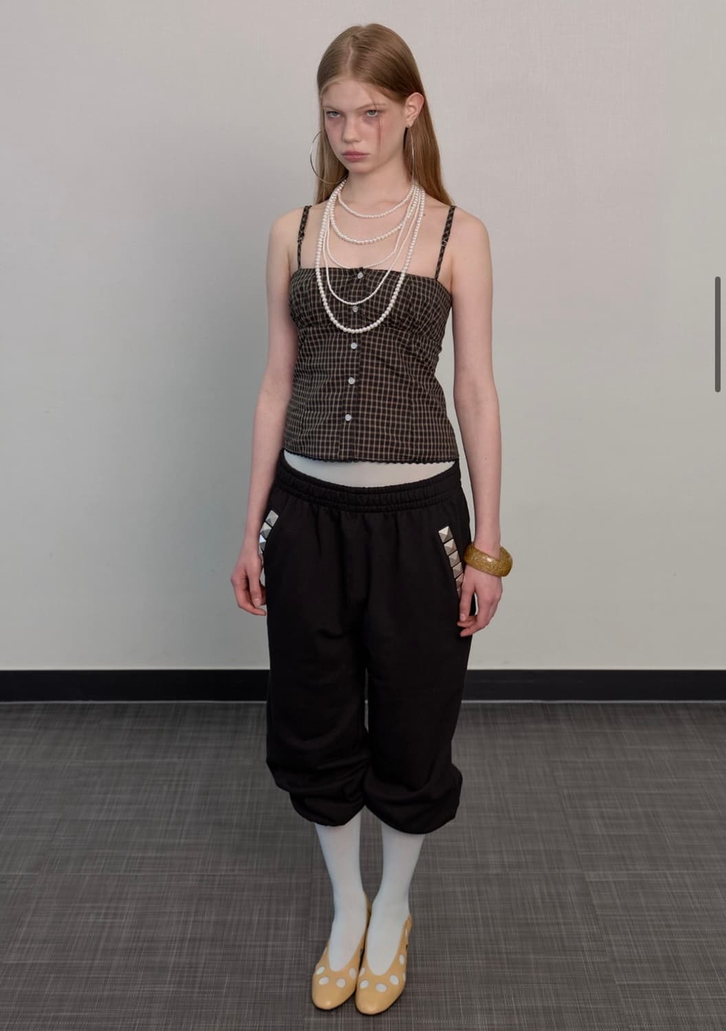 Afewcomments Laced bustier top black 상품이미지2