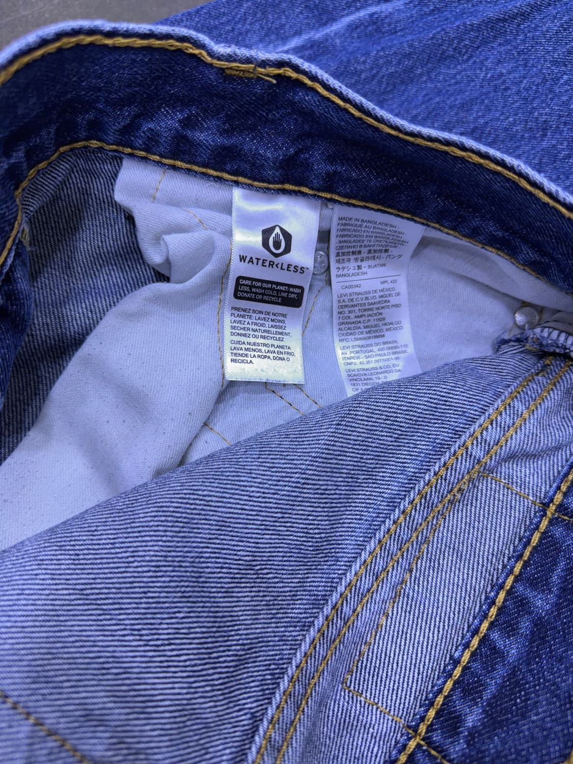 리바이스 550 릴렉스드 스트레이트핏 스톤워싱 중청 데님팬츠 36 상품이미지10