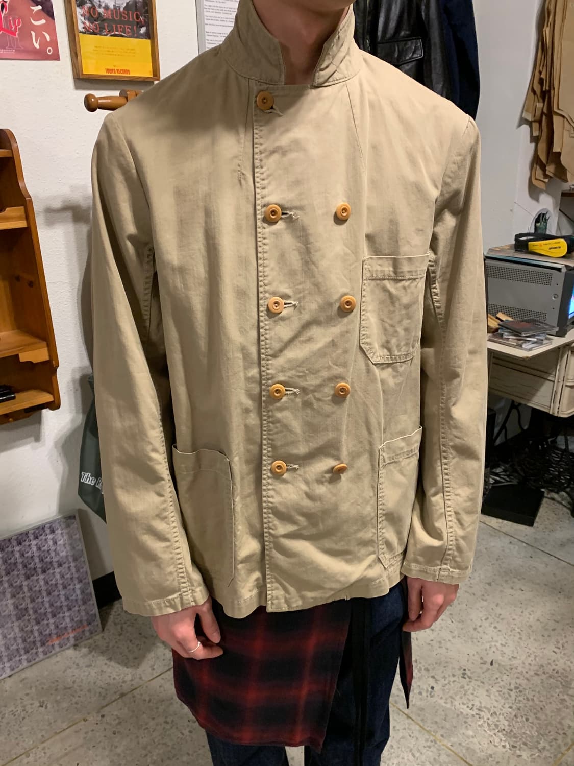 45rpm 베이지 피코트 셔츠 자켓 상품이미지3