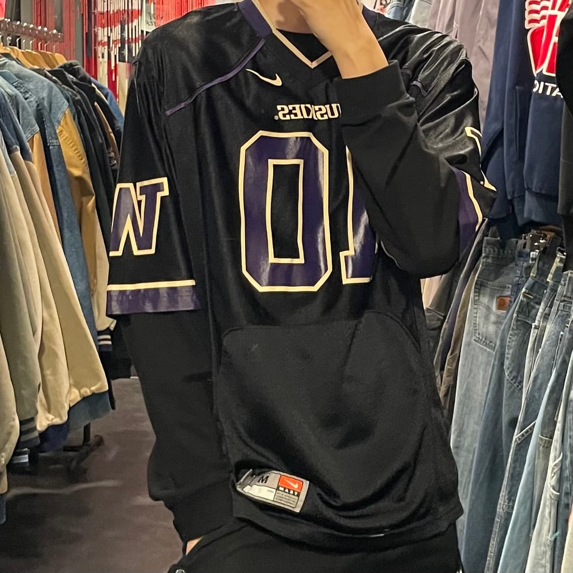 [IM] NFL HUSKIES No.10 블랙 반팔져지 상품이미지4