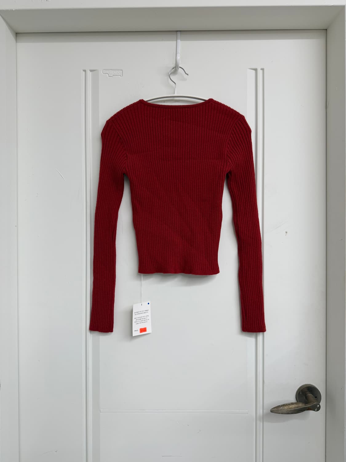 일본빈티지 레드 숏 슬림가디건 상품이미지8