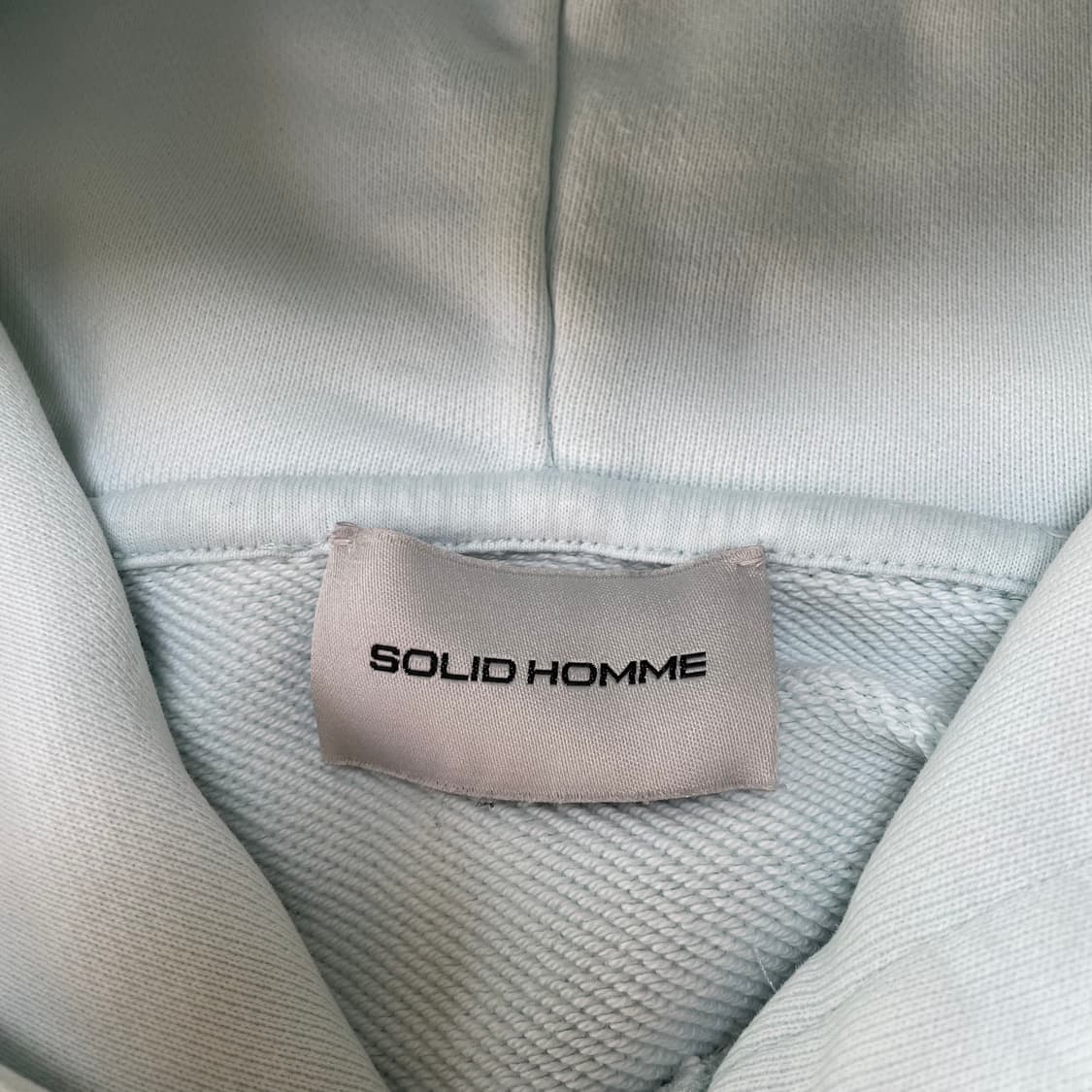 [50] 솔리드 옴므 백로고 오버핏 후드티 상품이미지8