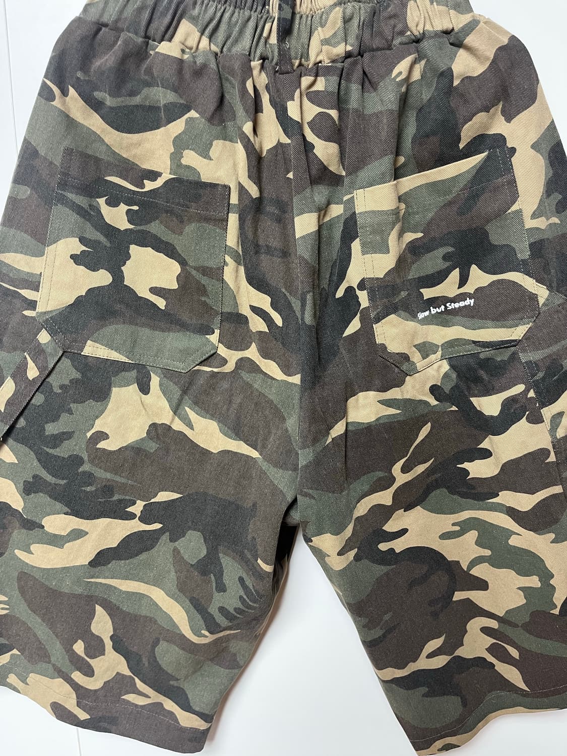 슬로우 레코드 하우스 카펜터 버뮤다 와이드 카모 팬츠 빈티지 그린 상품이미지2