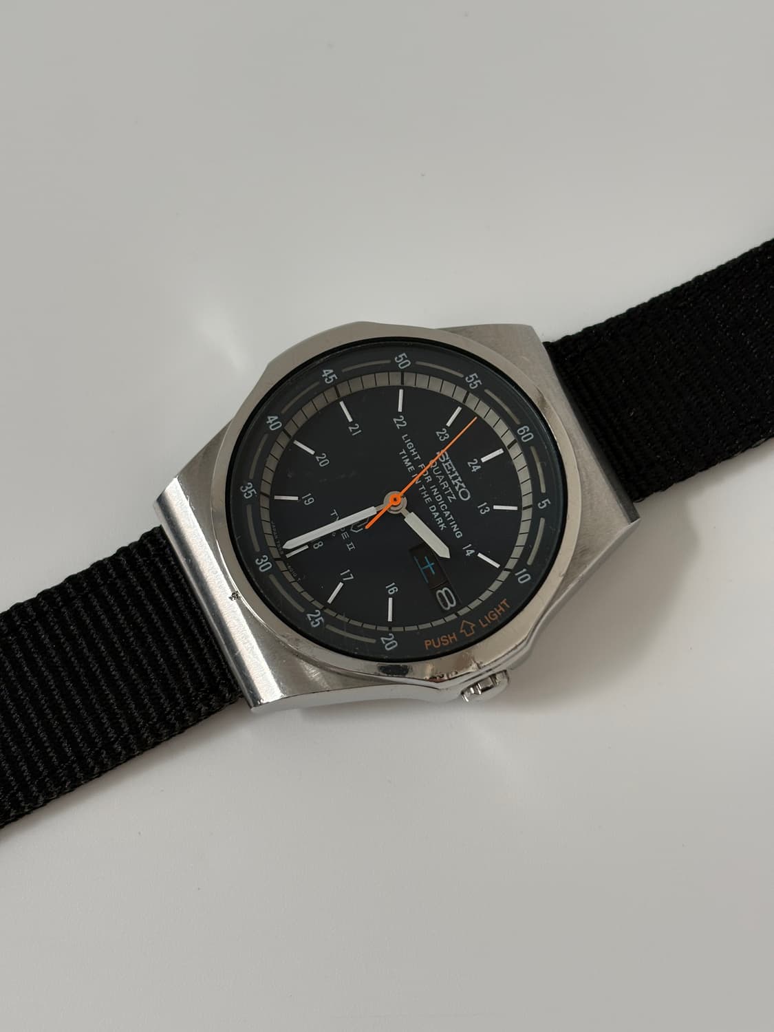 세이코 빈티지 시계 1980년대 Type2 블랙 다이얼 실버 쿼츠 상품이미지5