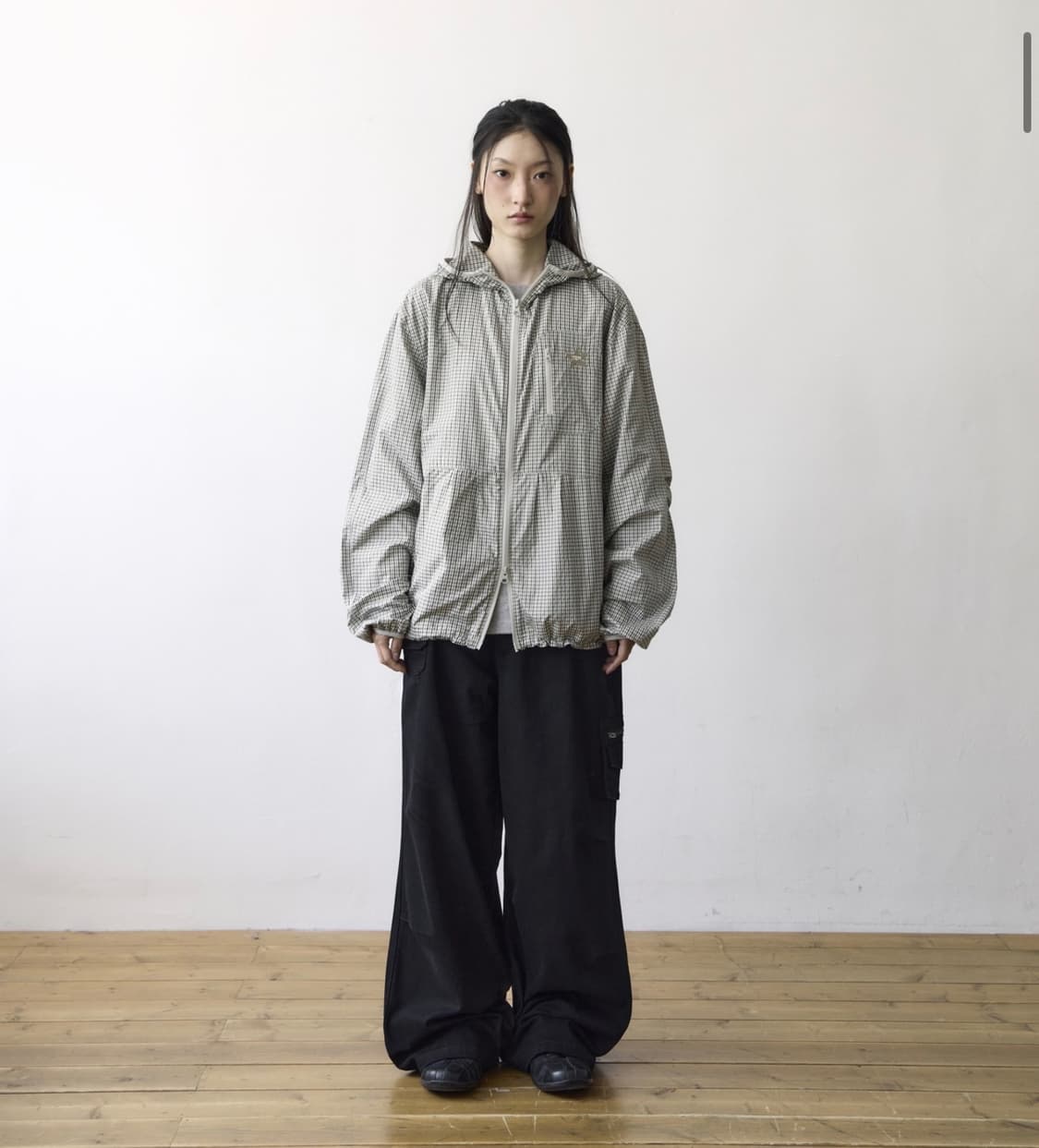 더콜디스트모먼트 체크 바람막이 상품이미지2