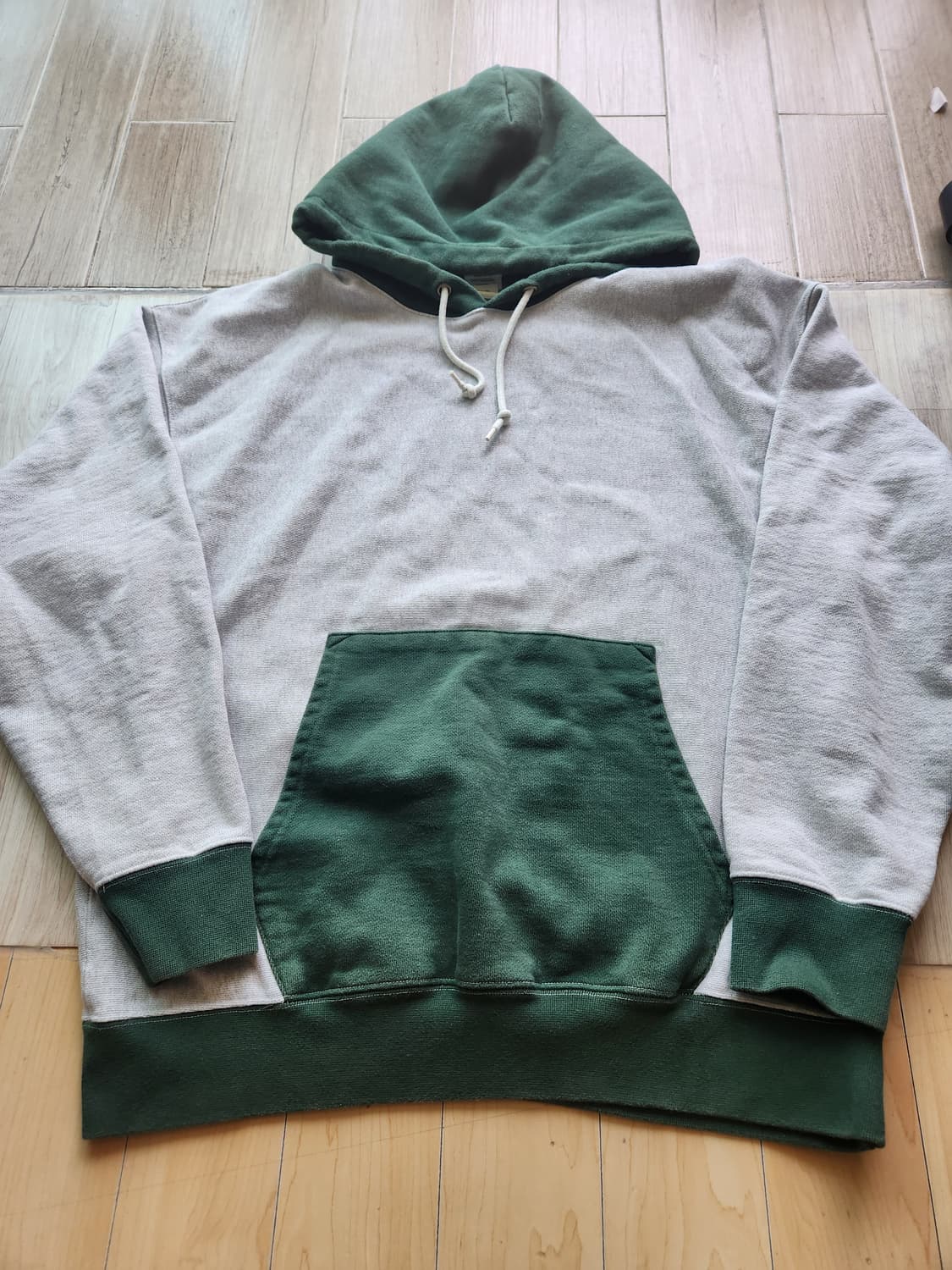 아웃스탠딩 배색 오버핏 후드 L 상품이미지1