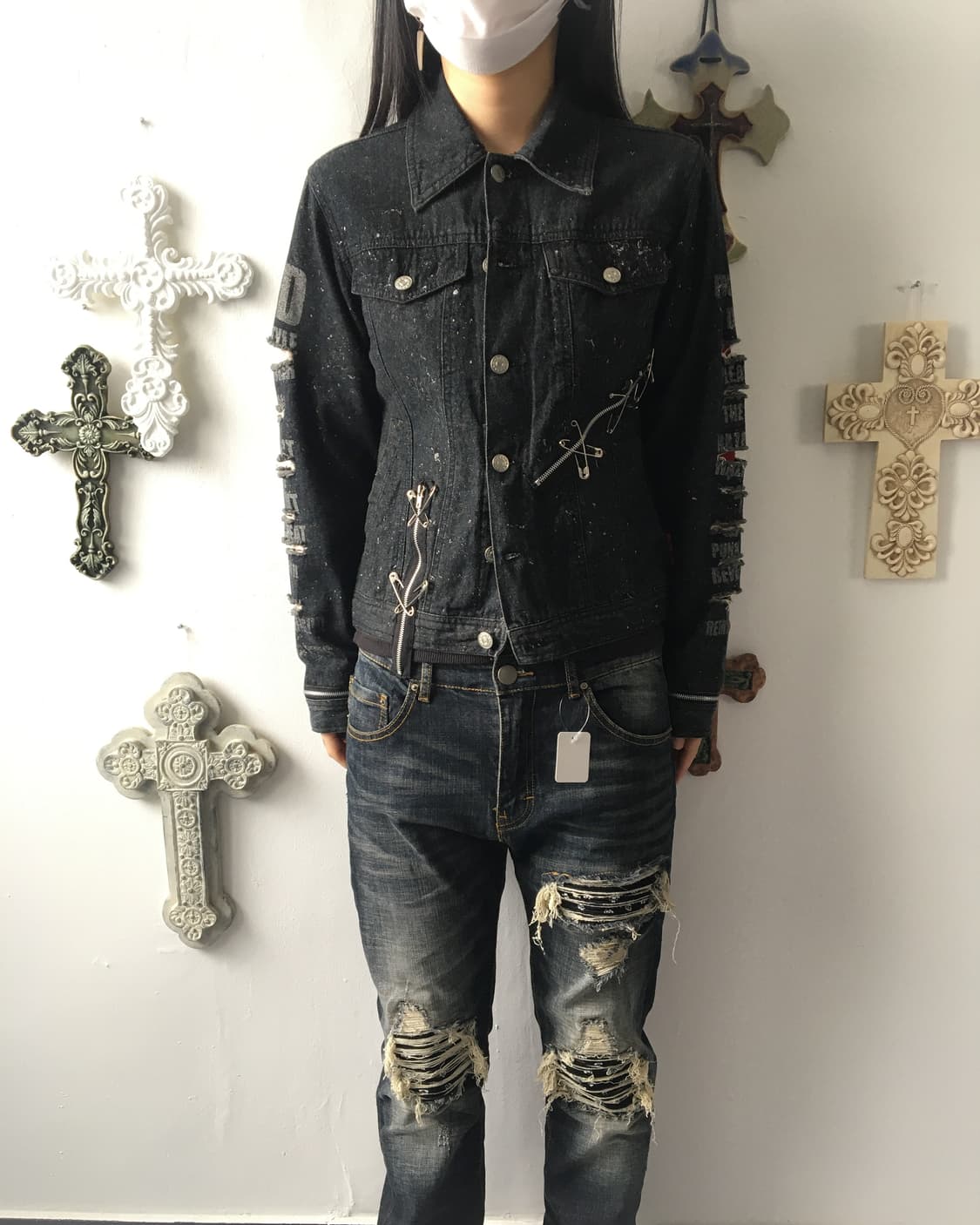 Damage punk mood trucker jacket 상품이미지6