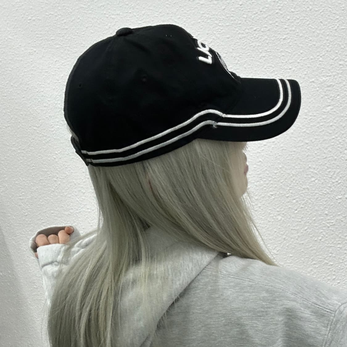 라코스테 블랙 단가라 볼캡 상품이미지3