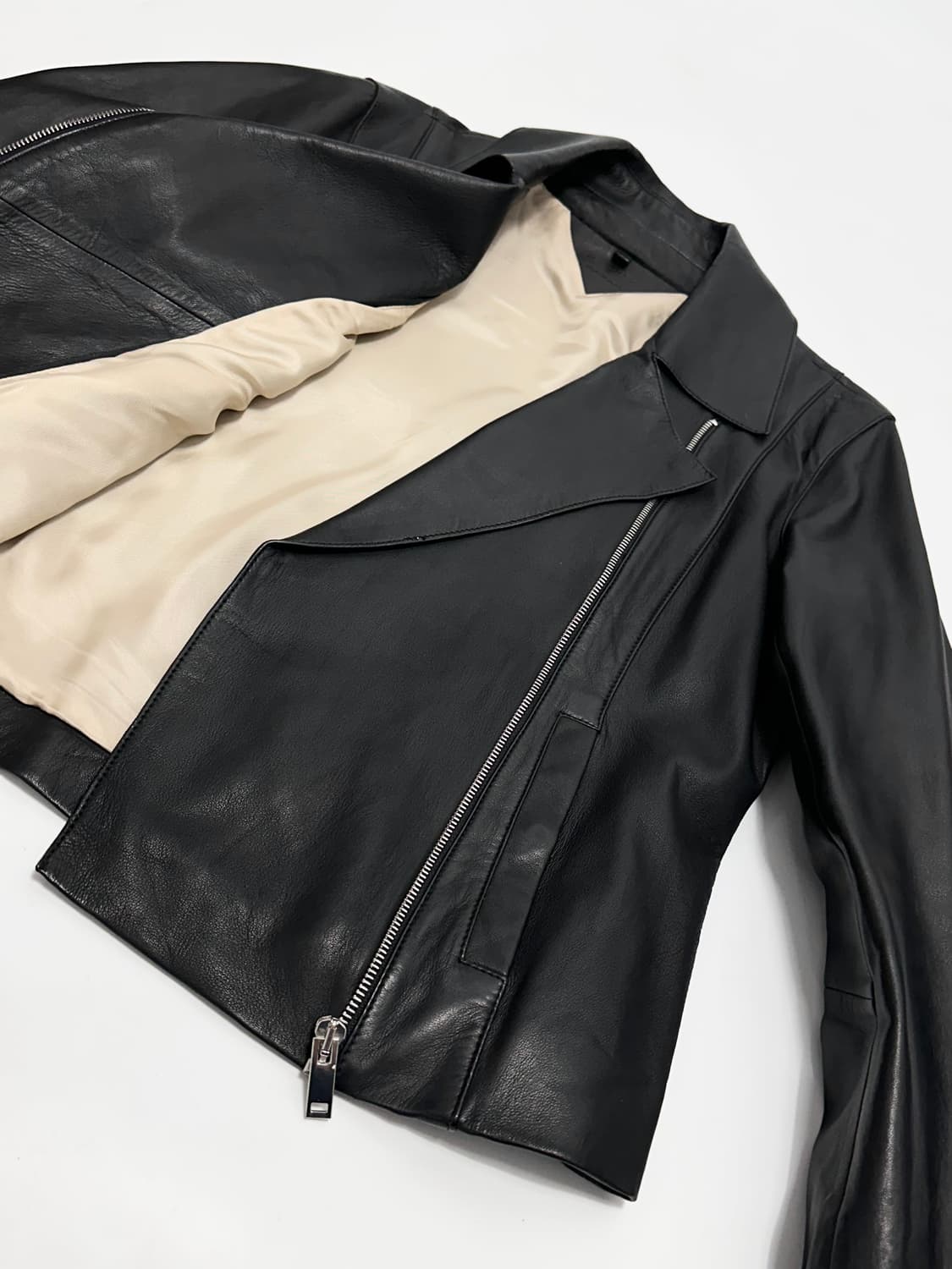 마시모 두띠 massimo dutti 양가죽 레더 라이더 자켓 상품이미지5