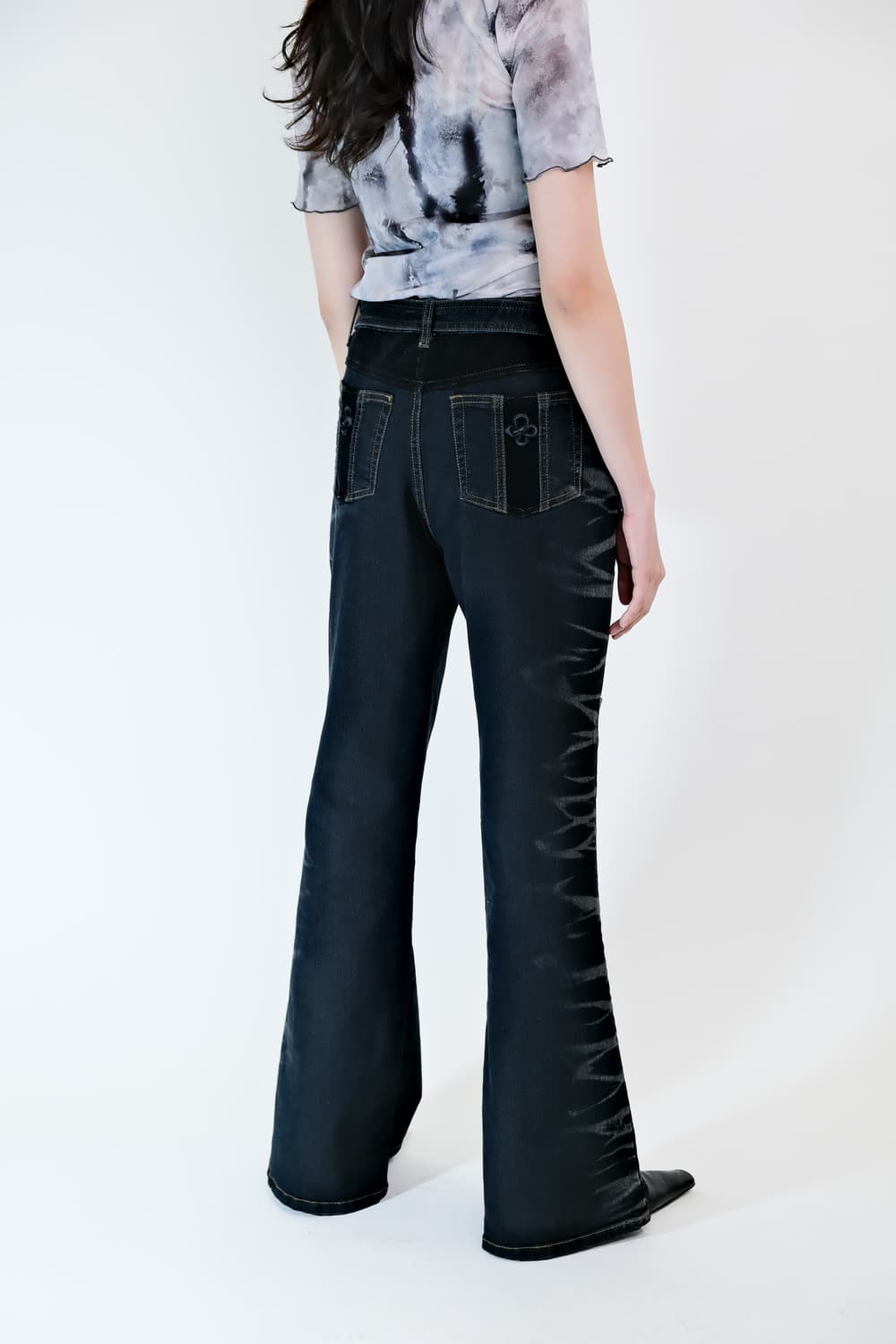 Side Pattern Bootcut Jeans ~34 상품이미지4