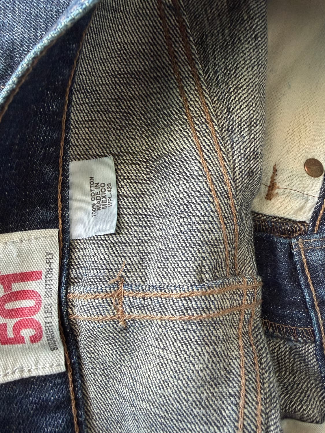 리바이스 501 빈티지 슬럽 데님 상품이미지5