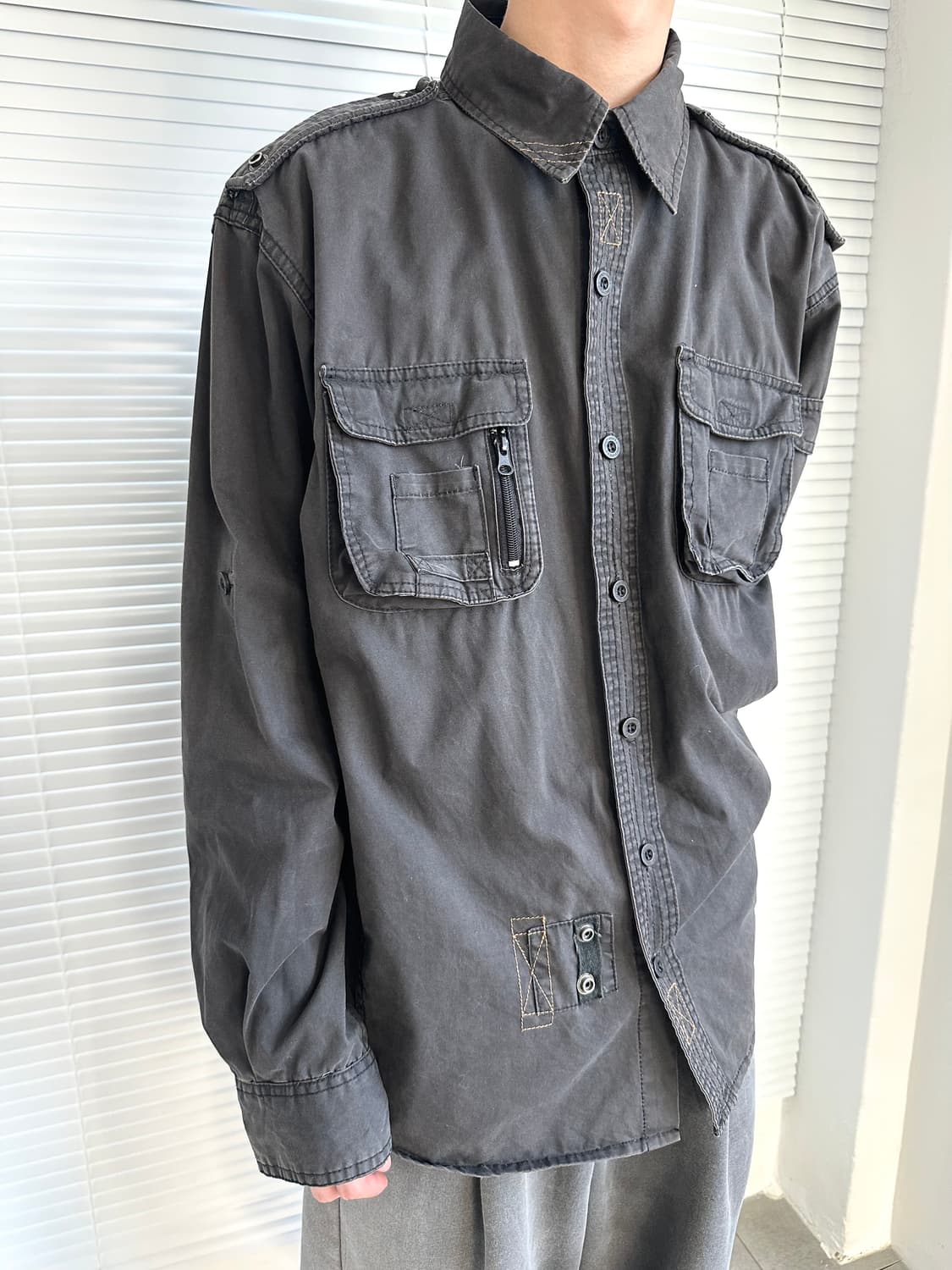 VTG 오버핏 유틸리티 포켓 셔츠 자켓 상품이미지1