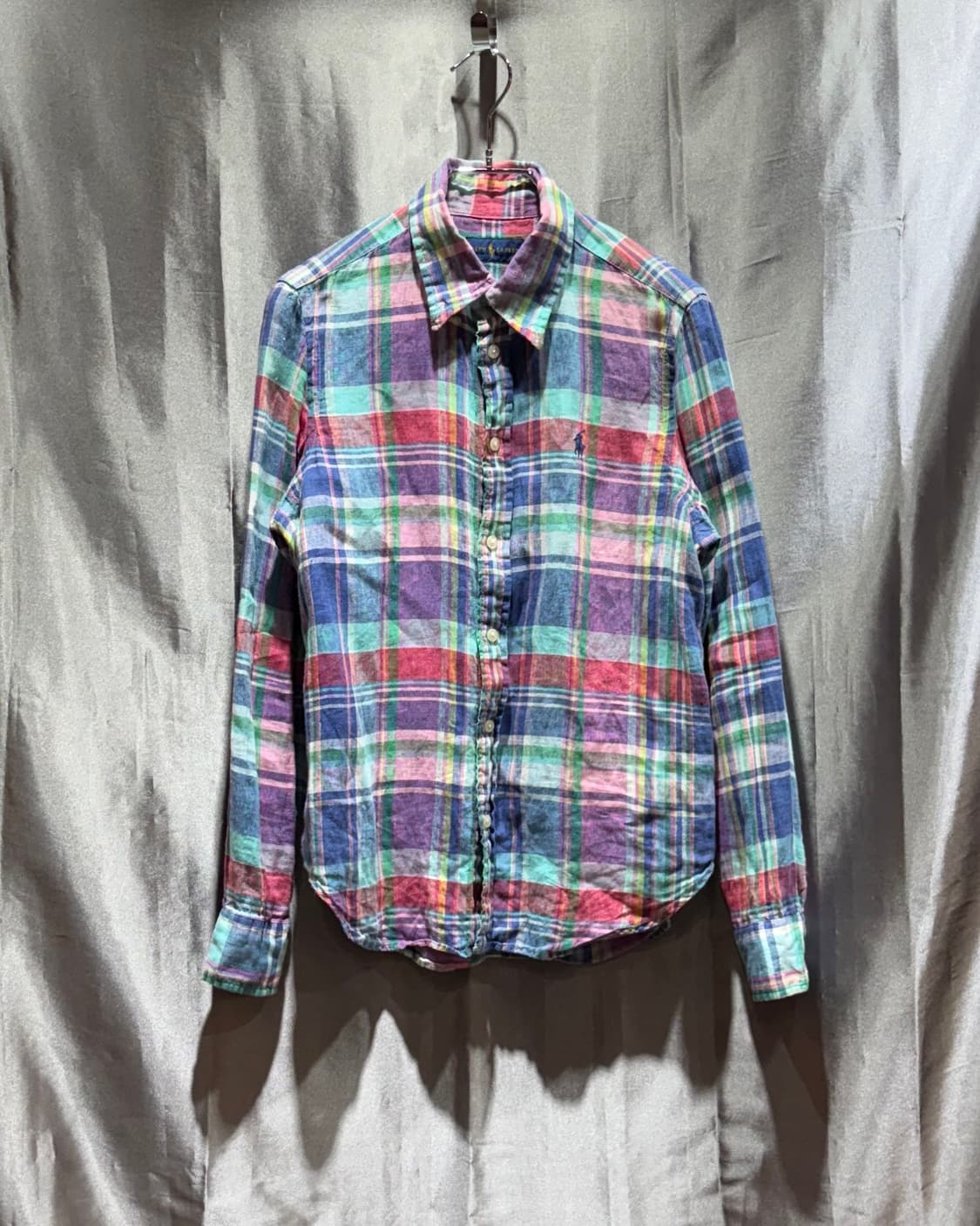 S 폴로랄프로렌 린넨 컬러 체크셔츠 상품이미지2