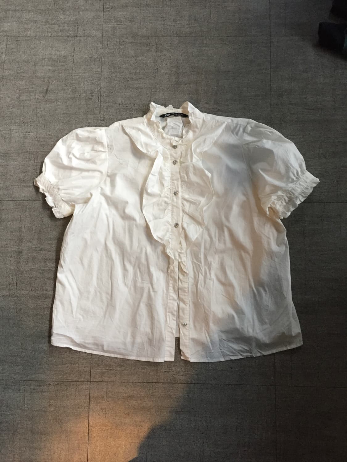 Zara 달천깔페어리 프린세스공주풍 백예린 러플퍼프 반팔블라우스 상품이미지1