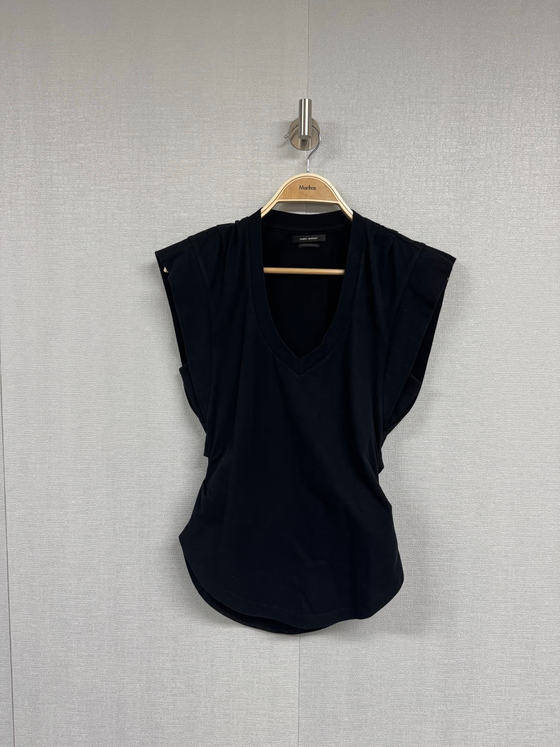 이자벨마랑 민소매 주름 티셔츠 상품이미지1