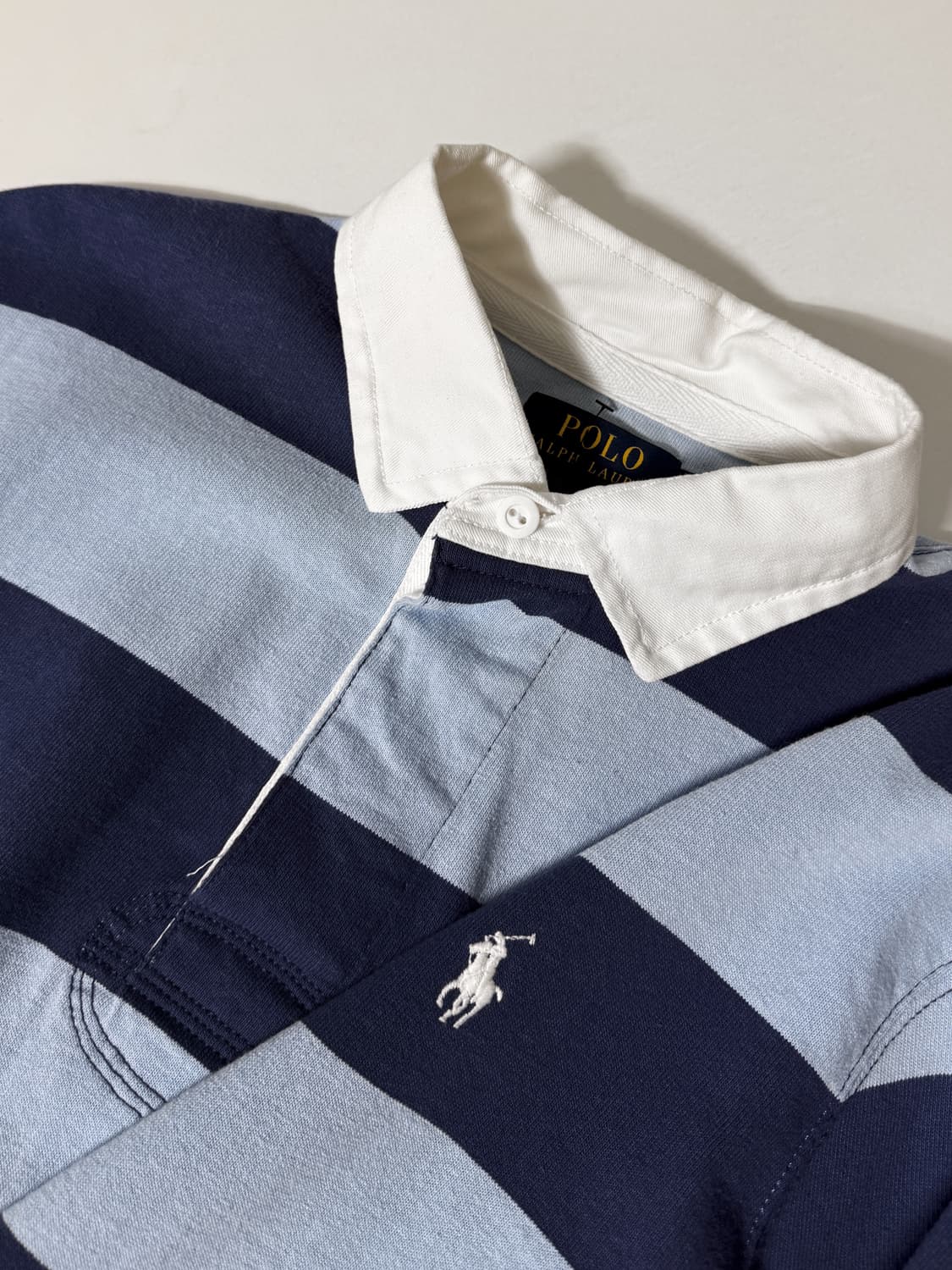 폴로 랄프로렌 루즈핏 신형 QR라벨 아이코닉 럭비 셔츠 상품이미지4