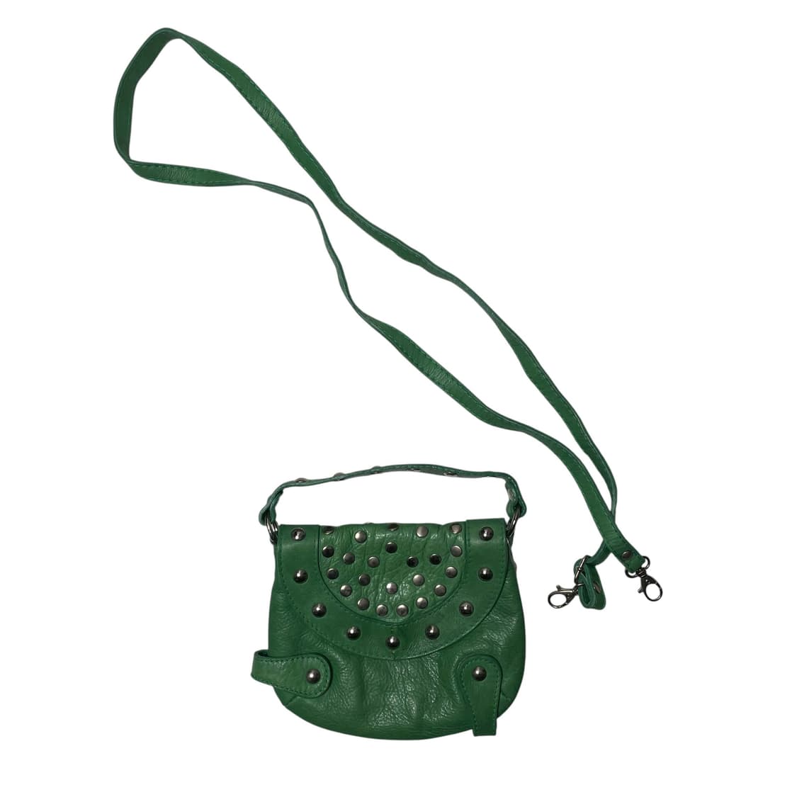 Maurizio taiuti 그린 레더 리벳 미니백 (italy) 상품이미지2
