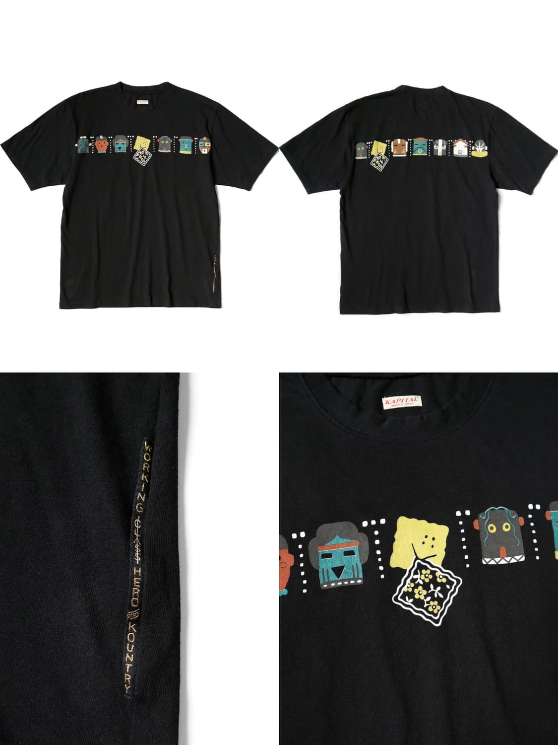 [XL] 캐피탈 25ss 패키쉬 카치나 반팔 티셔츠 블랙 페키쉬 카티나 상품이미지3