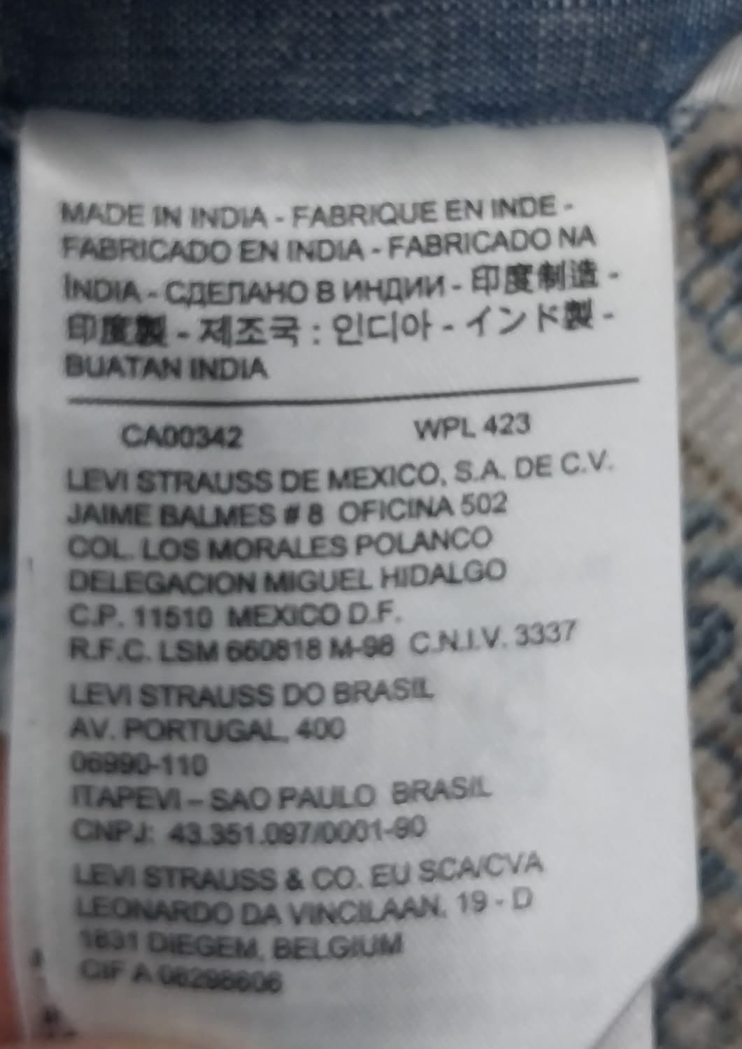 리바이스 데님 셔츠 원피스 XS 상품이미지5