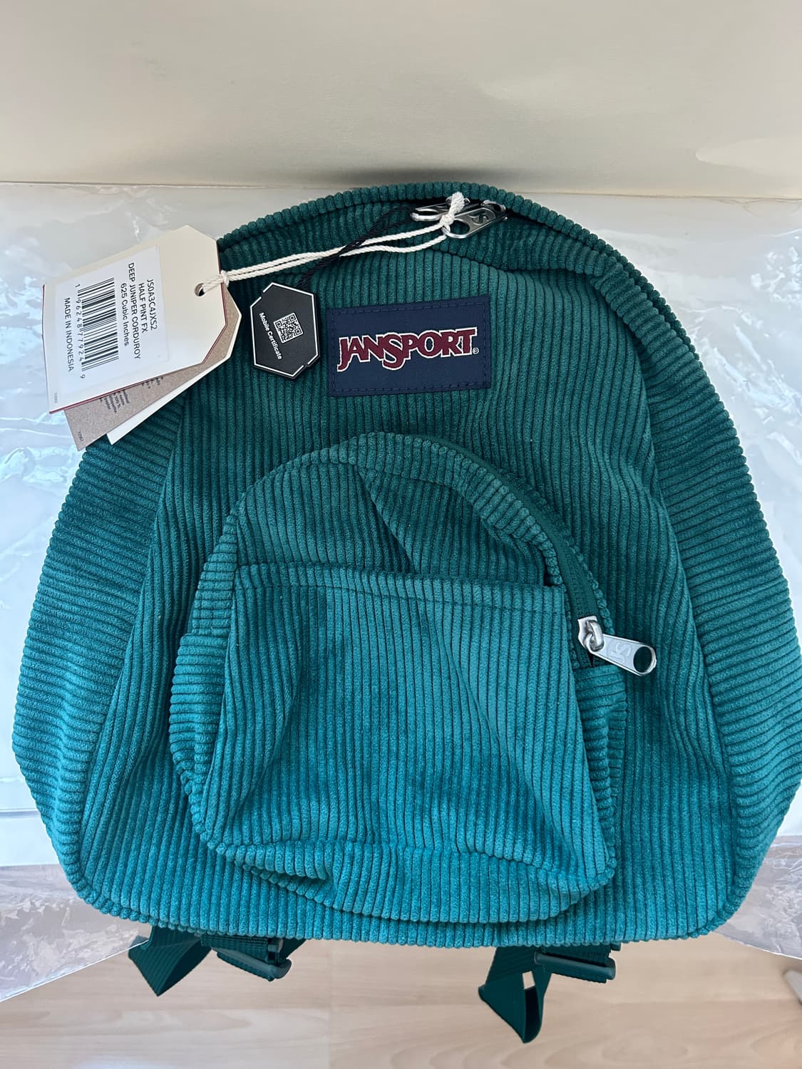 잔스포츠 하프파인트 코듀로이 백팩 그린(새상품) 상품이미지1