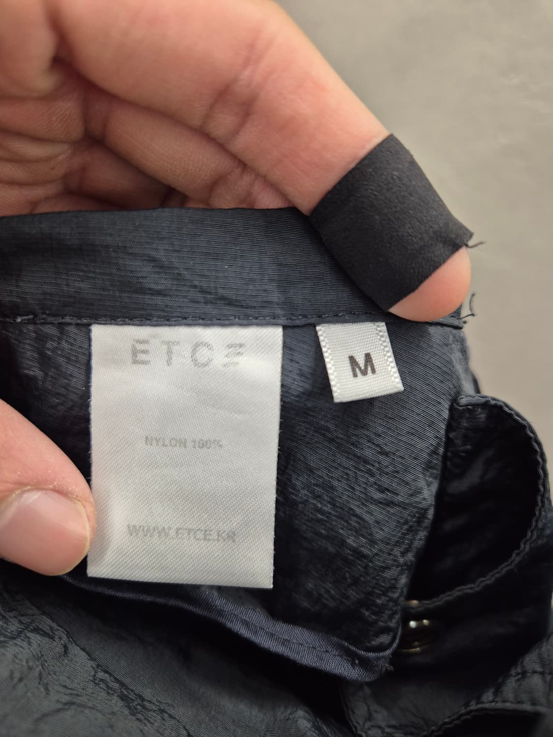 ETCE 나일론 카고 블랙 팬츠 M 상품이미지8