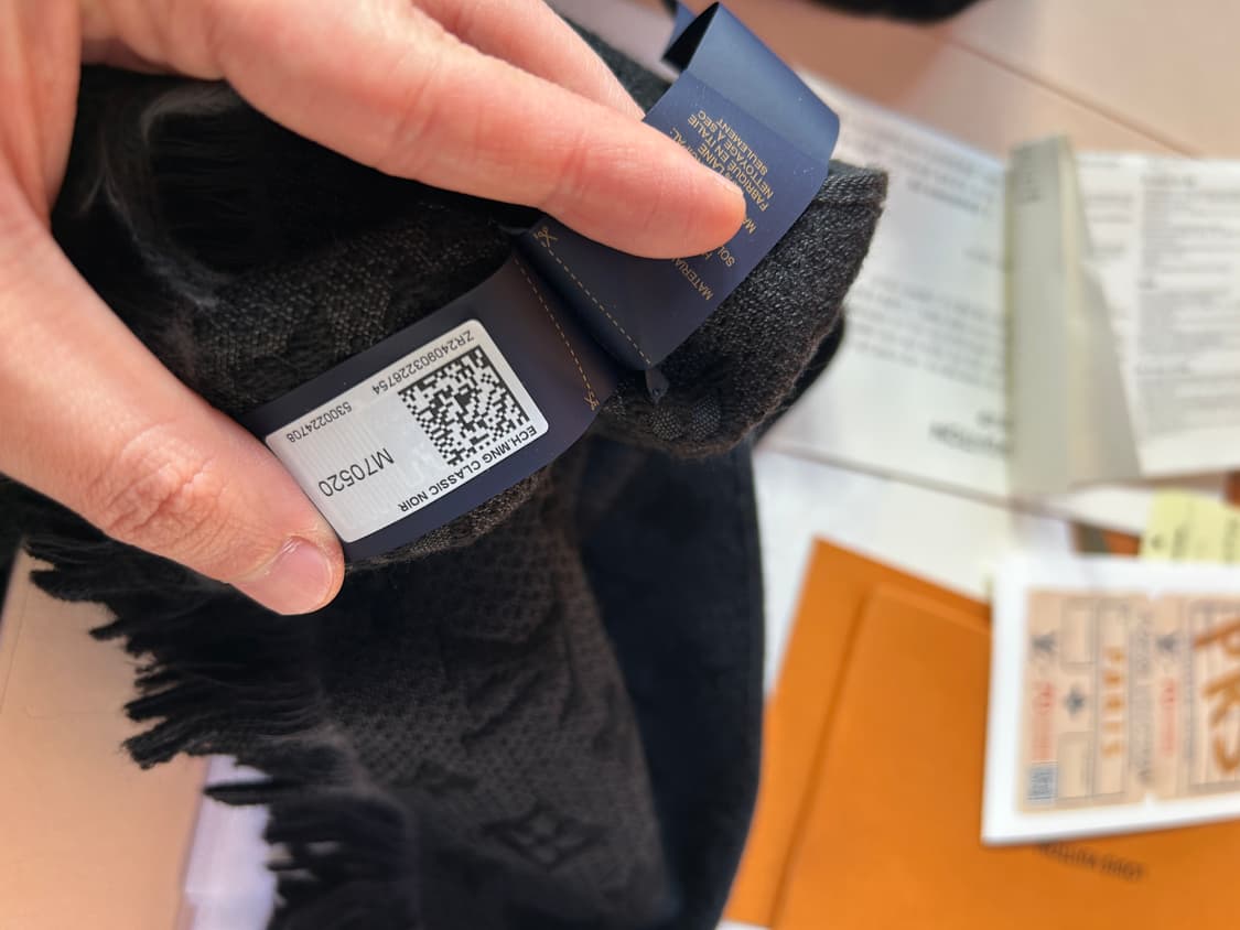 [풀구성, 새상품급] 루이비통 로고마니아 머플러 목도리 블랙 상품이미지3