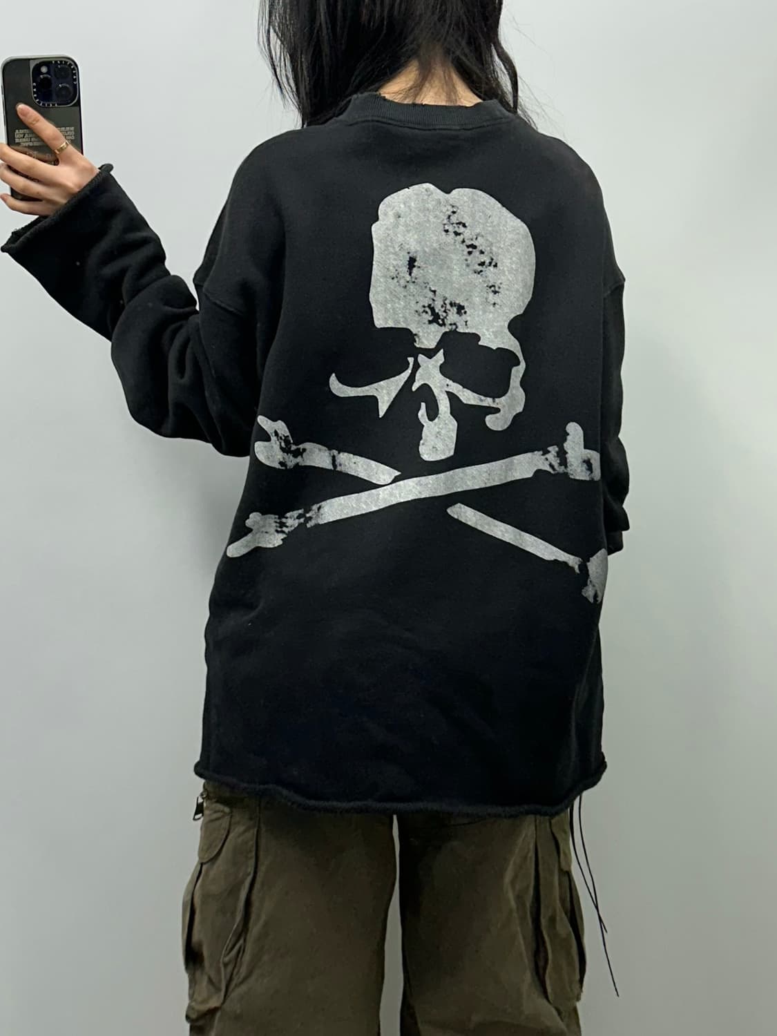 마스터마인드 월드 빈티지 디테일 블랙 맨투맨  상품이미지2