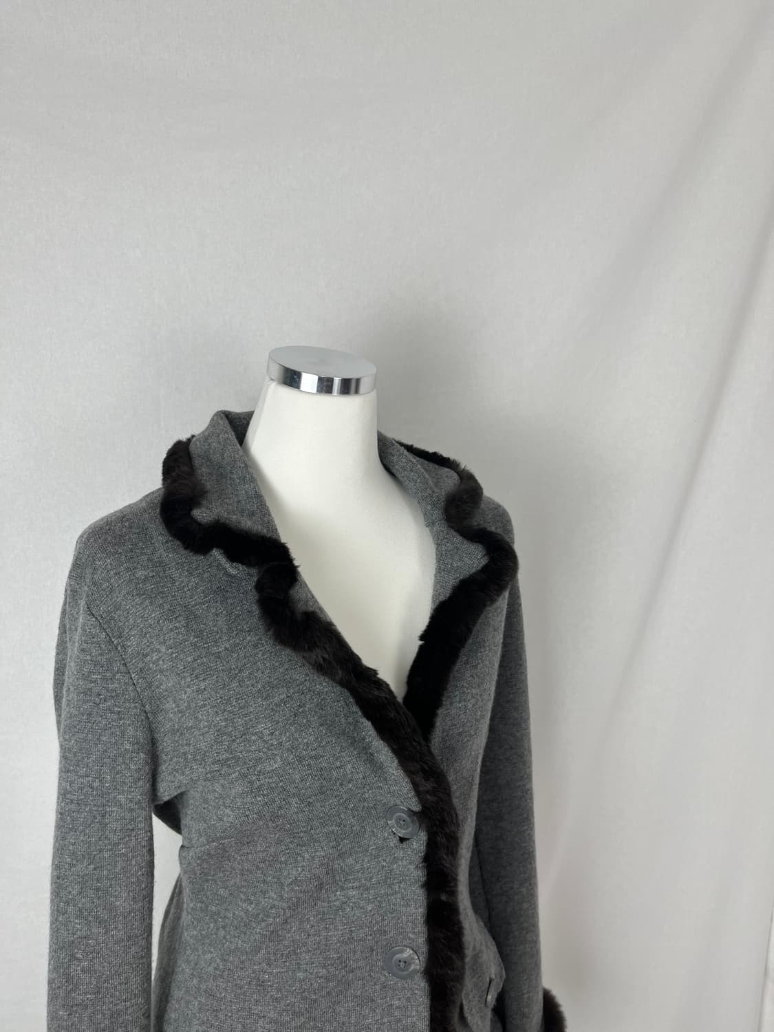 Vintage 캐시미어 혼방 토끼털 가디건 상품이미지3