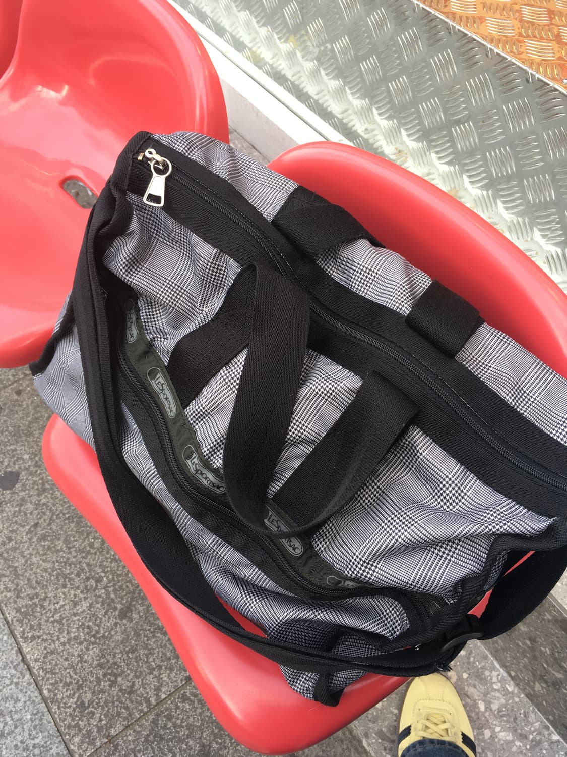 레스포삭 빈티지 체크 크로스백 상품이미지1