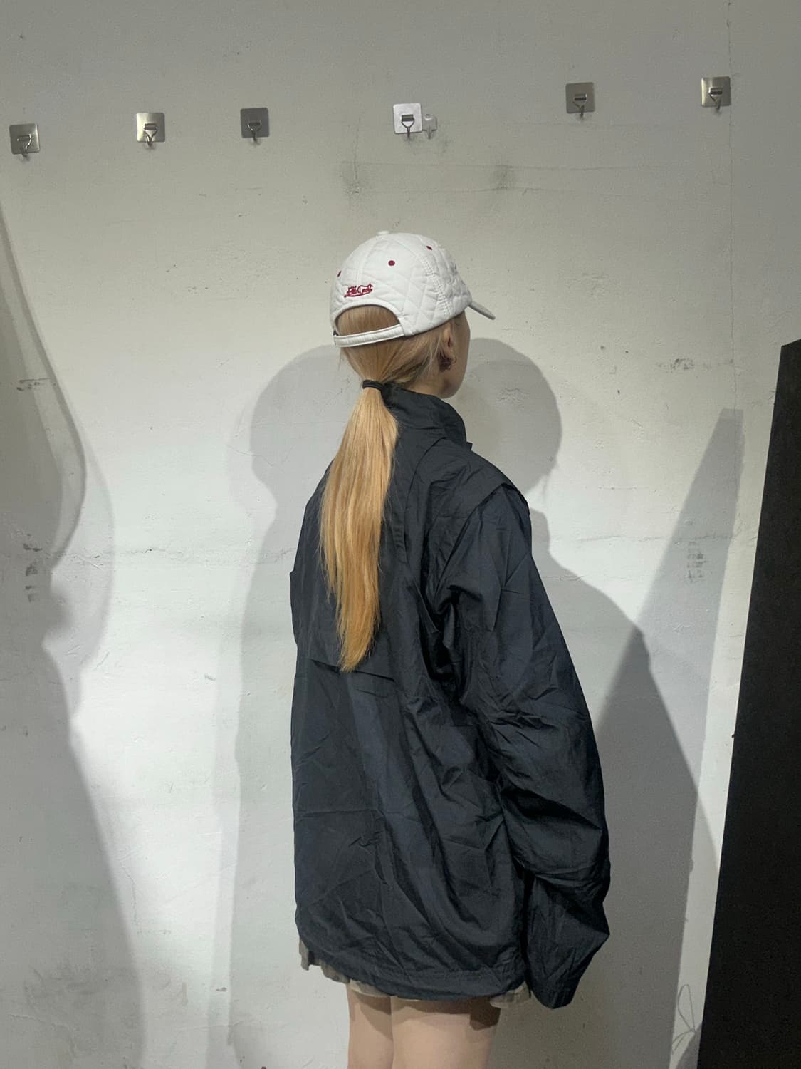 나이키 블랙 골프 핑크 포인트 오버핏 바람막이 자켓 L  상품이미지3