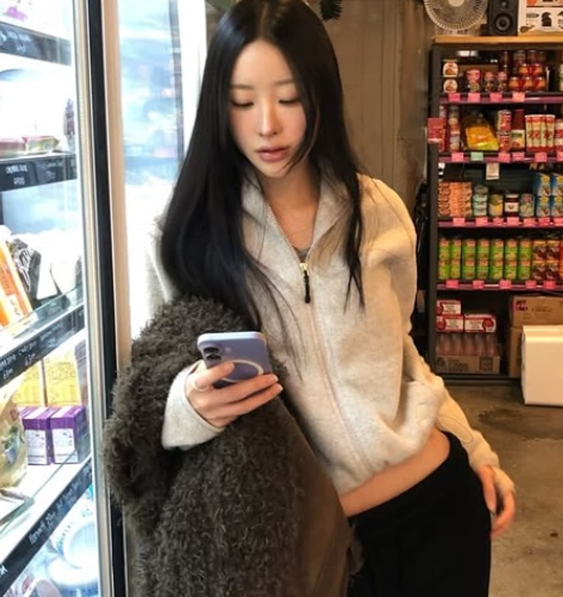 Yueproject 후리스 쿨그레이 상품이미지2