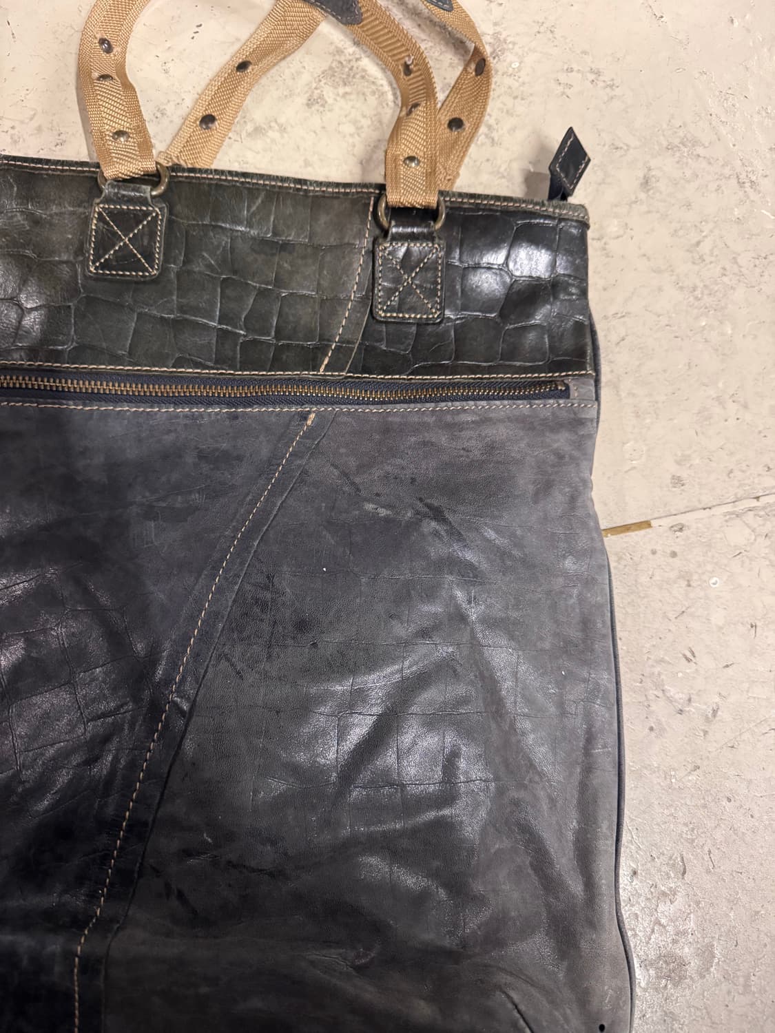 푸에르 자비에르 쿠 투톤 레더 토트백 상품이미지8