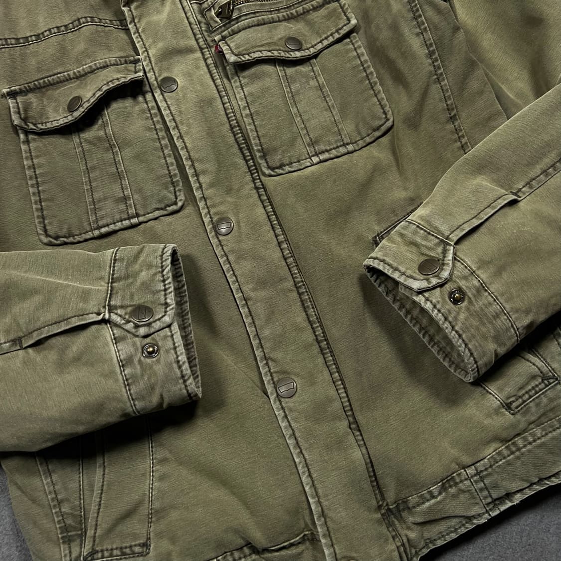 리바이스 카키 집업 자켓 상품이미지3