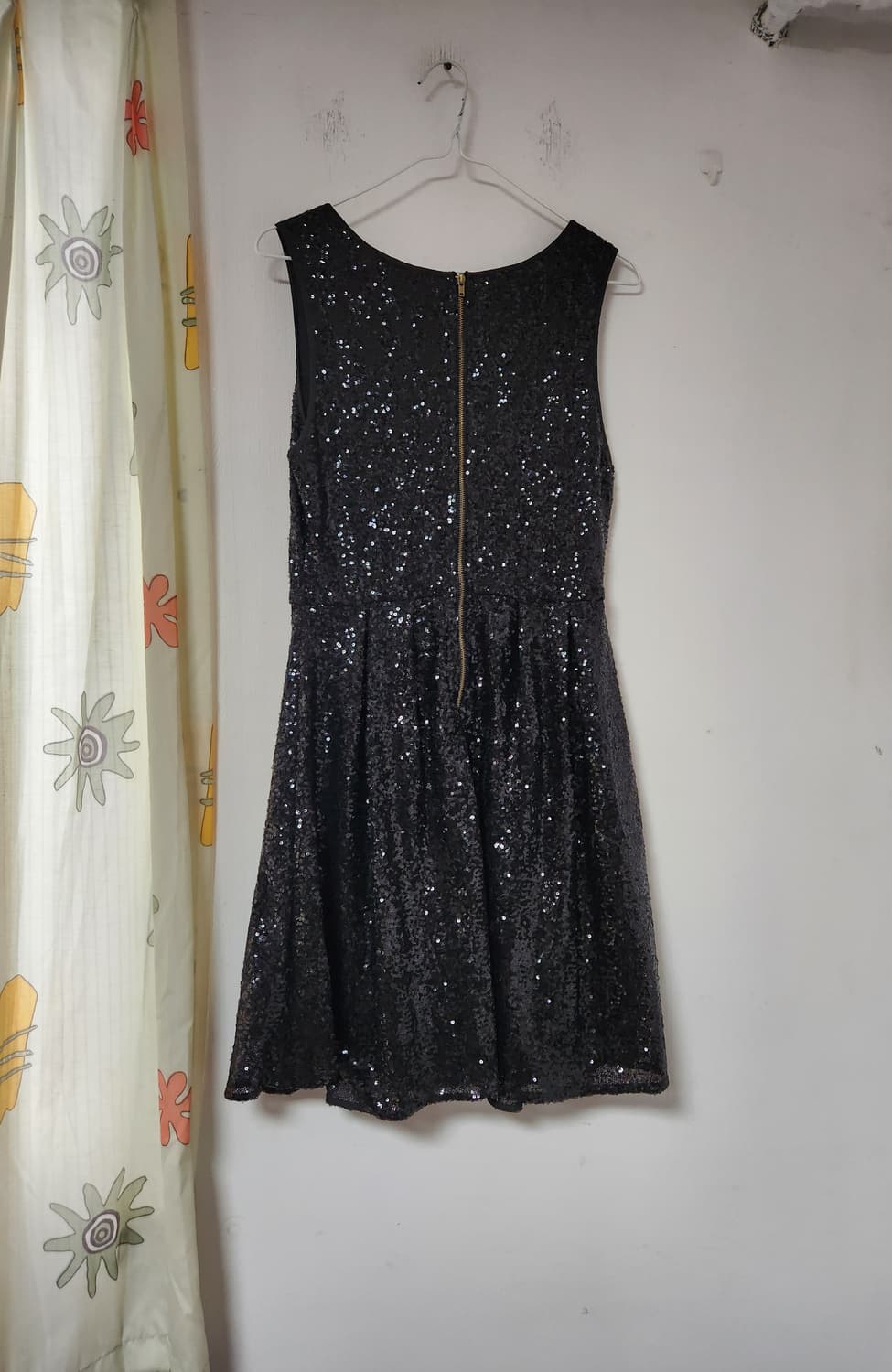 블랙 스팽글 플레어 원피스 무대복 L 상품이미지2