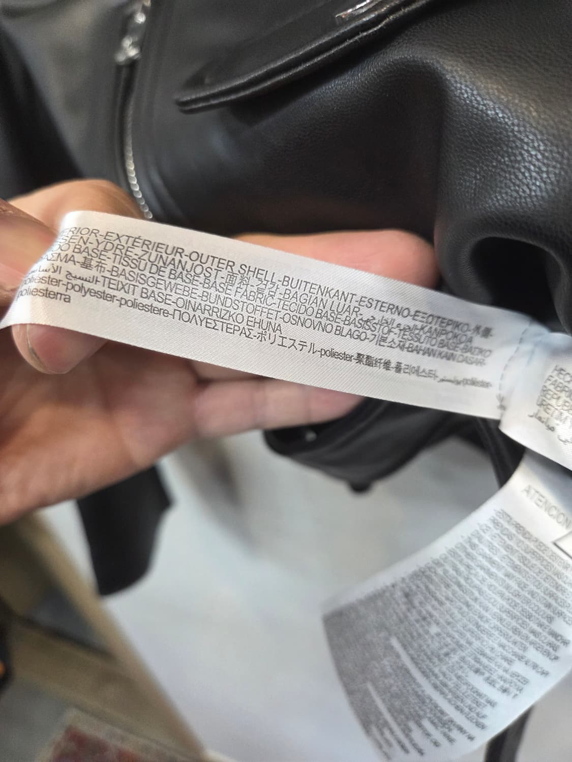 자라 여성 페이크 레더 라이더 자켓 xl 상품이미지5