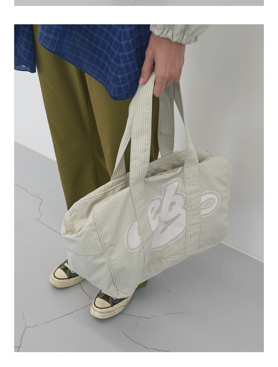 엔조블루스 체크숄더 백 상품이미지1