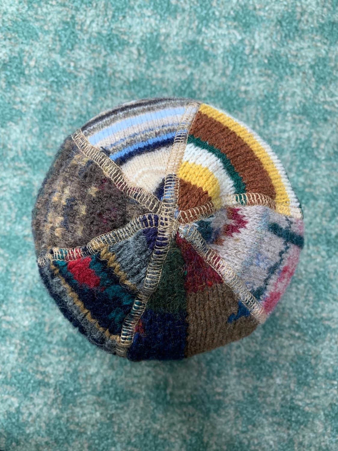 🇺🇸BLUE RUG PATCHWORK KNIT BEANIE1 상품이미지3