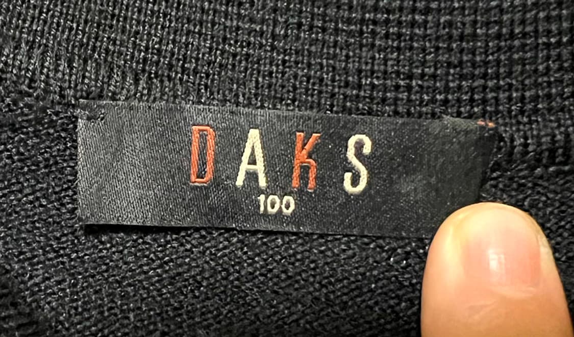 DKAS 닥스 단색 울 긴팔 폴로니트 블랙 추동복 캐주얼 M 95 상품이미지3