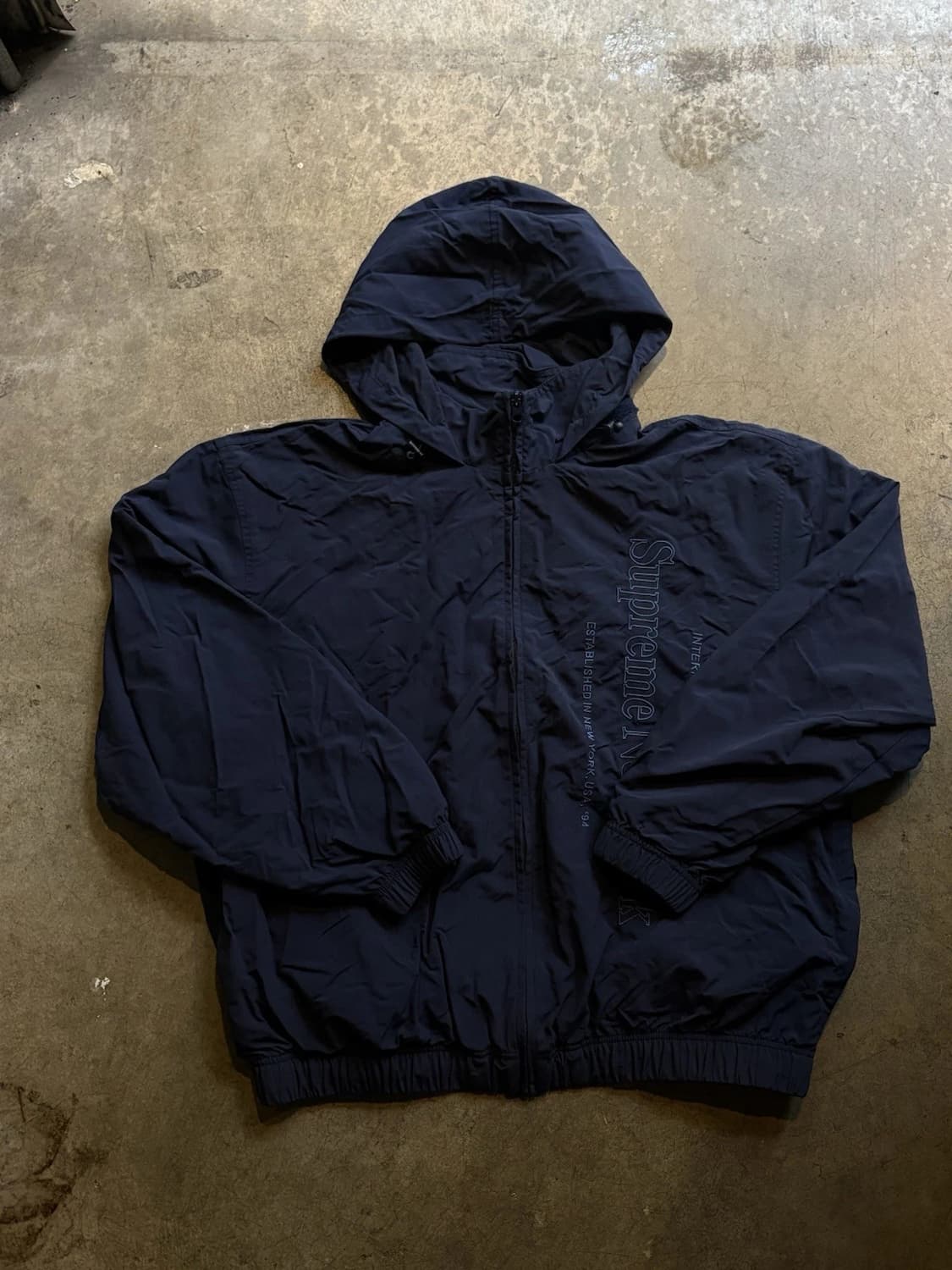 20FW 슈프림 사이드 로고 트랙 자켓 네이비 상품이미지1