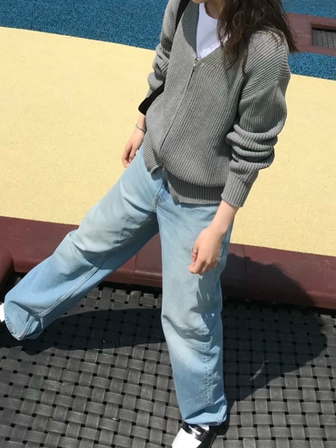 [48] 아이엘 스프레이 가디건 그레이 상품이미지3